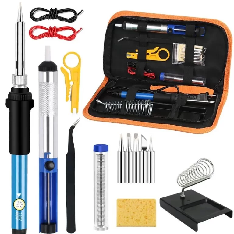 Professional soldering handy kit with orange carrying storage bag